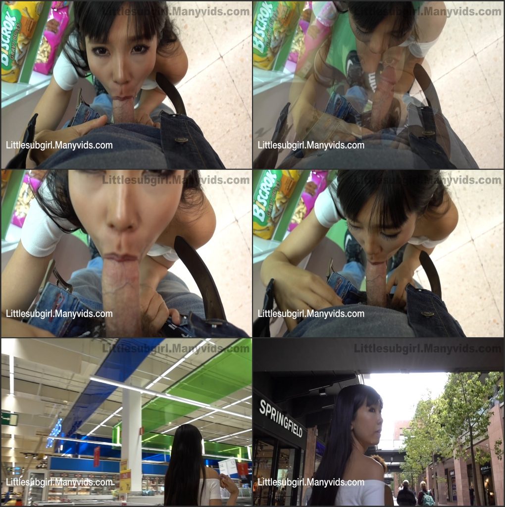 ManyVids Littlesubgirl Public Facial & Cum Walk At Crowded Mall - Wareh...