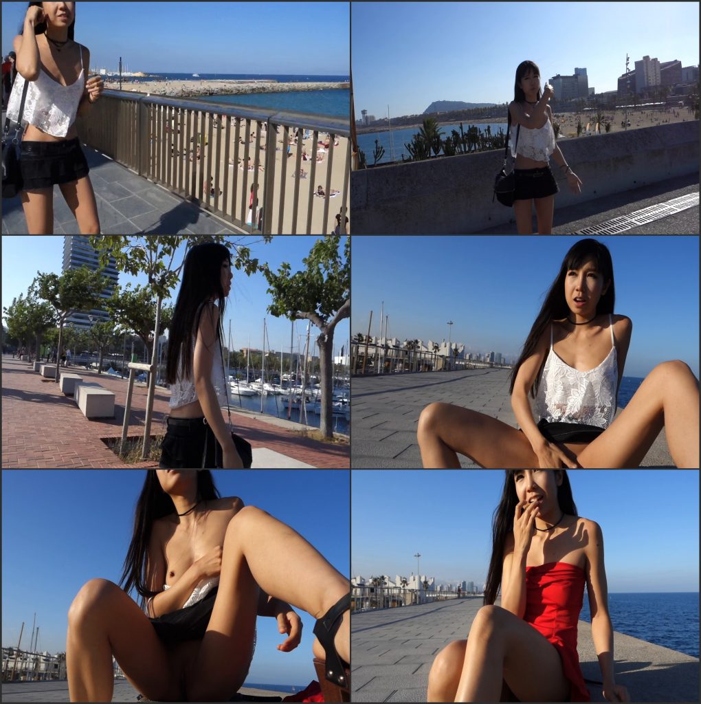 Littlesubgirl - Public Flashing And Squirting At Beach