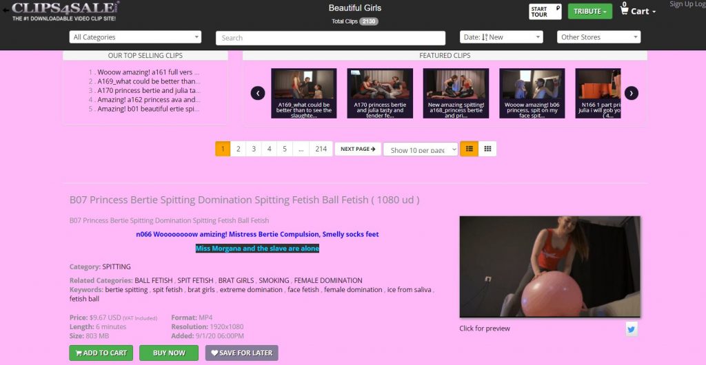 Clips4Sale Beautiful Girls Femdom Spitting MegaPack