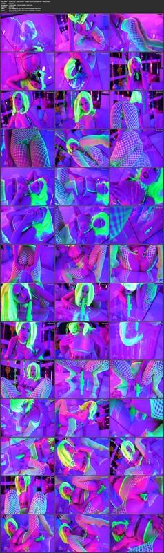 Jewelz Blu - N30N D3M0N - Trippy Tease & Dildo Fun