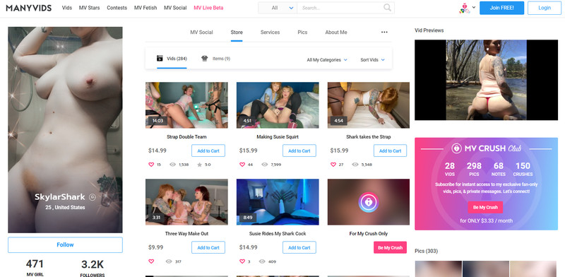 MANYVIDS Skylar Shark PACK