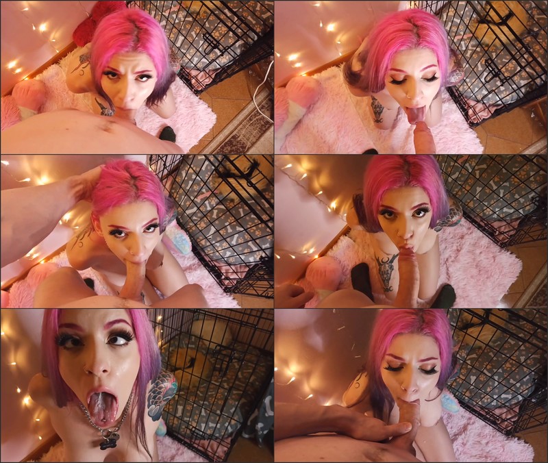 PuppyGirlfriend - Hentai ahegao sloppy blowjob/deepthroat